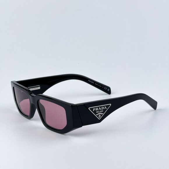 Prada PR09ZS 16K30L BRAND NEW Sunglasses Black Pink Unisex Rectangle - Picture 4 of 9